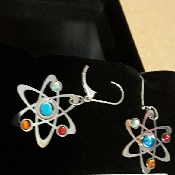 Earrings Atom STEM inspired - Picture 2 of 2